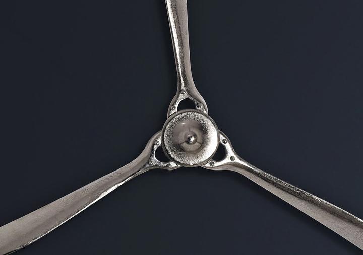 Produktbild FineBuy Deko Propeller 85 cm Wanddeko Aluminium Flugzeug Wandpropeller Wohndeko