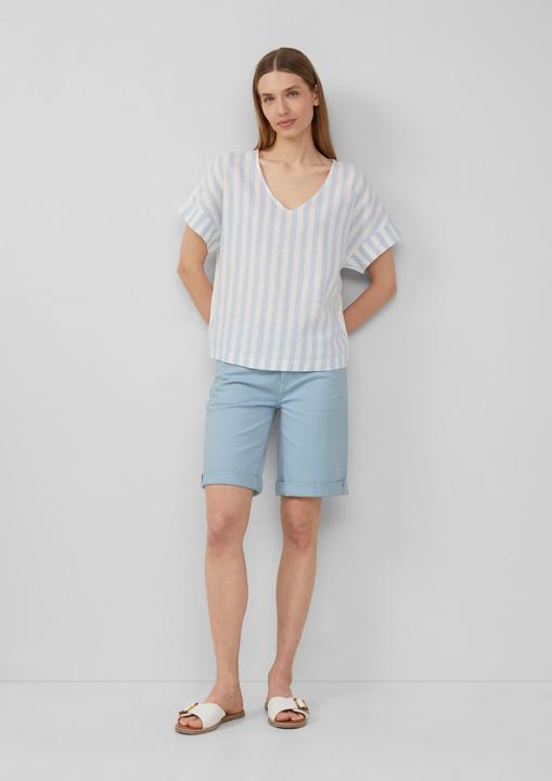 Actual product image S.Oliver T-Shirt T-Shirt im Fabricmix mit Leinenanteil (38)