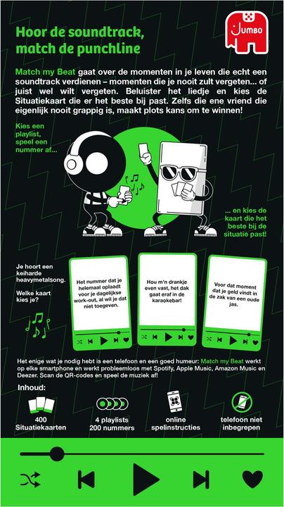 Immagine prodotto Jumbo Spiel Match My Beat Original (Olandese, 3 - 8 Giocatori)