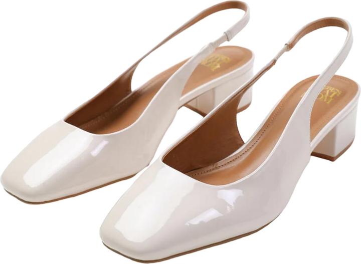 Actual product image Where's That From Womens/Ladies Michigan Patent Leather Sling Back Wide Low Heel Sandals (37)