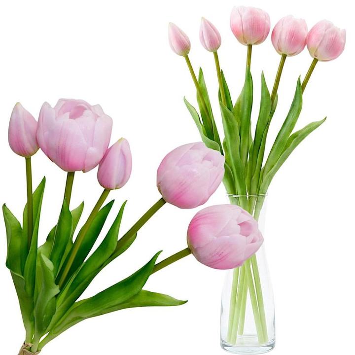 Produktbild Saska Garden Bukiet 5 Tulipanów Piwoniowych Różowych 39cm Jak żywych Dekoracja Wiosenna