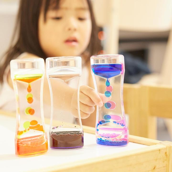 Actual product image The twiddlers Liquid hourglass toy