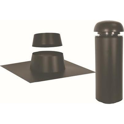 Thumbnail - Sabetoflex, Belüftungssystem, Sabeto Dachkappe 160, Länge 600 mm, Dachneigung 0-9°, schwarz/schwarz mit Stahlabdeckung