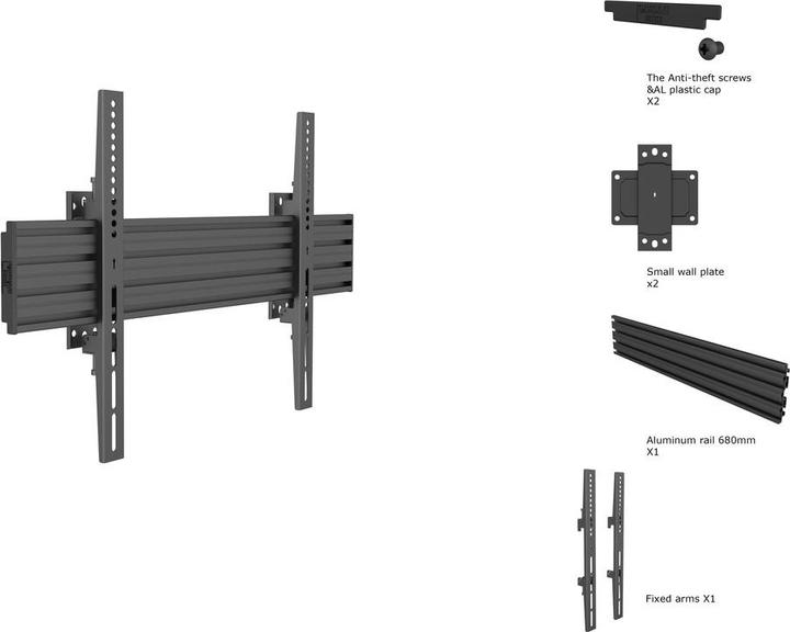 Actual product image Multibrackets M Wallmount Pro MBW1U Fixed Black