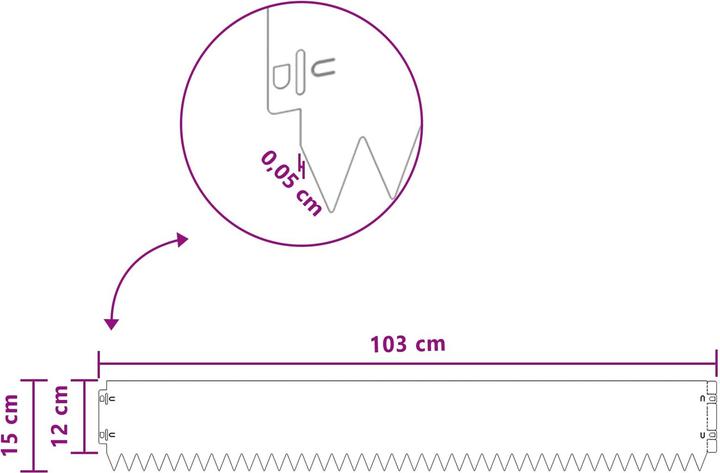 Produktbild vidaXL Gartenumrandung (103 cm)