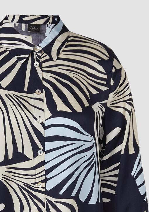 Immagine prodotto s.Oliver Bluse Glänzende Viskose-Bluse mit All-over-Print und Manschetten (48)
