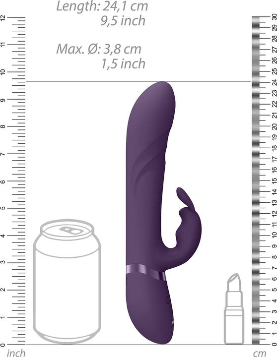 Actual product image Shots Vibrating and Rotating Wiggle G-Spot Rabbit - Pink