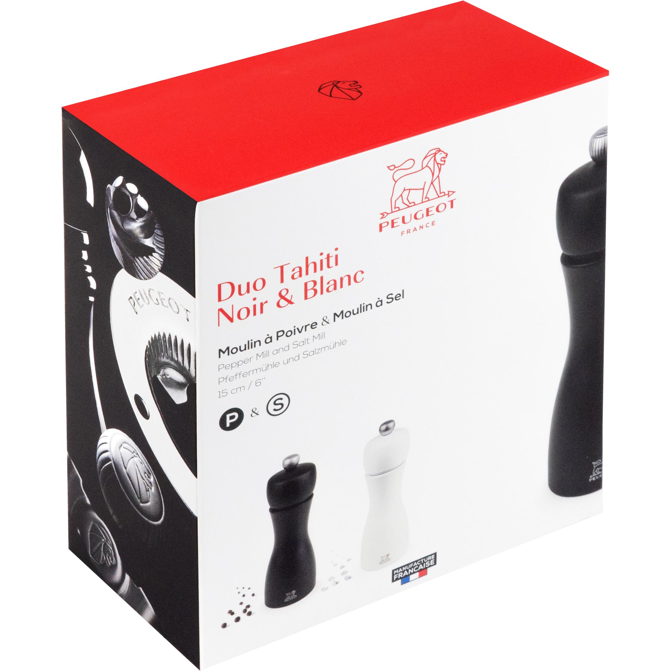 Thumbnail - Peugeot Tahiti Duo, Pfeffermühle + Salzmühle, Schwarz, Weiss