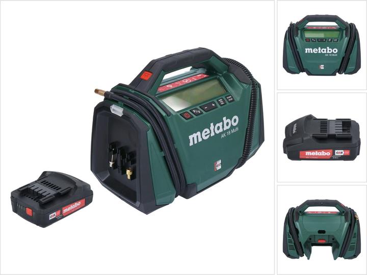 Image du produit Metabo AK 18 Multi Compresseur sur batterie 18 V 11 bar + 1x batterie 2,0 Ah - sans chargeur