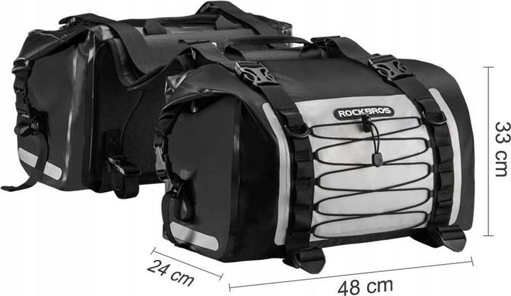 Produktbild Rockbros AS-010BGR motorcycle bag, waterproof - gray (60 l)
