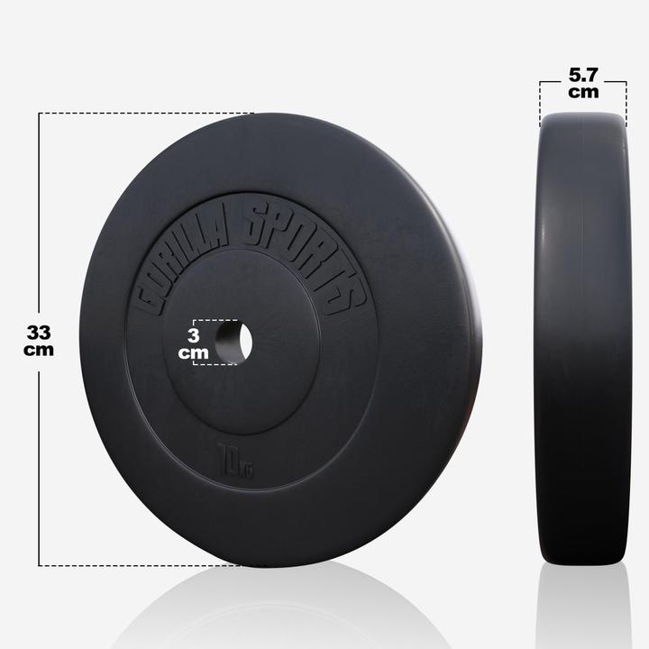 Actual product image Gorilla Sports Barbell set (2 x 5 kg, 2 x 15 kg, 2 x 10 kg, 4 x 2.5 kg, 4 x 1.25 kg)