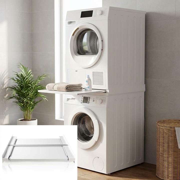 Produktbild Nedis Zwischenbaurahmen für Waschmaschine und Trockner| Universal| Ausziehbares Regal|