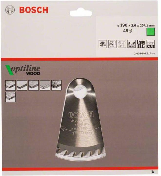 Produktbild Bosch Professional Zubehör PRO Wood Kreissägeblatt, 190 x 2.6 x 20 mm