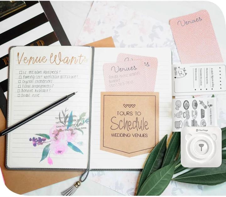 Produktbild PeriPage Mini Fotodrucker A6 - Weiss, 203 dpi (Thermotransfer, Schwarz-Weiss)