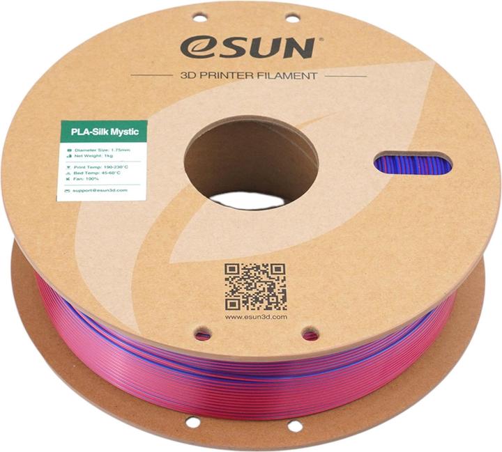 Produktbild eSUN ePLA-Silk Mystic Blau-Rot-Purple Filament 1.75mm 1Kg (PLA, 1.75 mm, 1000 g, Mehrfarbig)