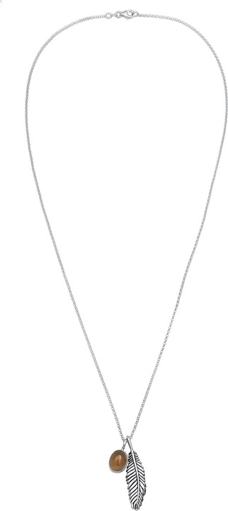 Produktbild Kuzzoi Edelsteinkette, Feder, Multipendants (Quarz, 925er Sterling Silber, 60 cm)