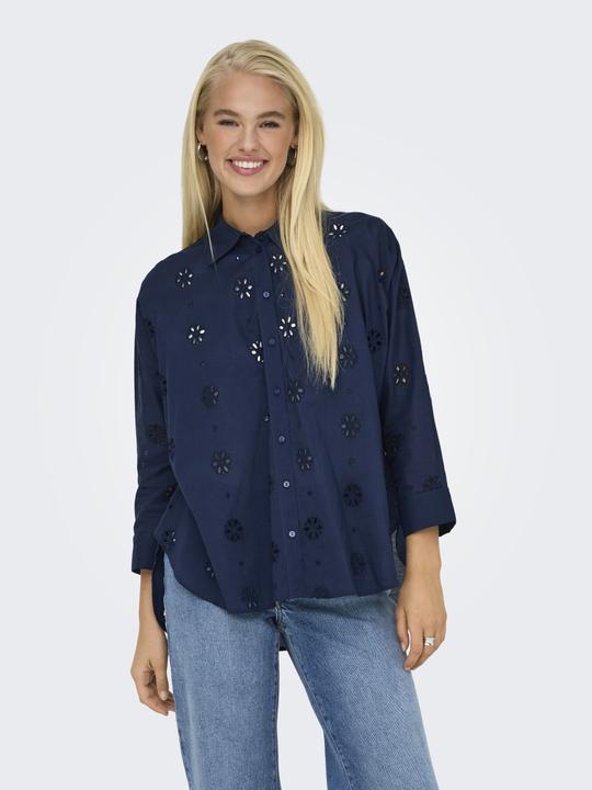 Produktbild Only Onlnew Lina Grace Ls Brod Angl Shirt Wvn (XL)