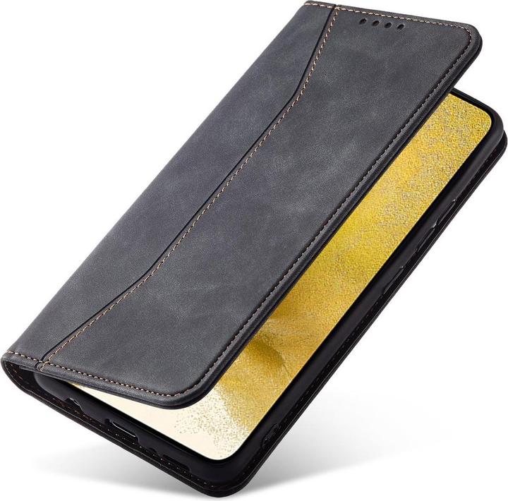 Actual product image Hurtel Magnet Fancy Case Case for Samsung Galaxy S22 + (S22 Plus) Pouch Wallet Card Holder Black (Samsung Galaxy S22+)