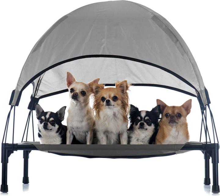 Actual product image Wiltec Portable Outdoor Relax Pet Bed Canopy Dog Bed S Grey (Dog)