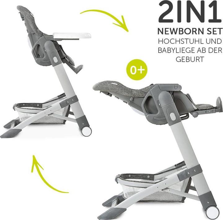 Actual product image Hauck Highchairs Highchair & baby lounger from birth - Grow Up Newborn Set (Highchair)