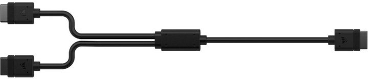Produktbild Corsair iCUE LINK Cable, 1x 600mm Y-Cable with Straight connectors, Black