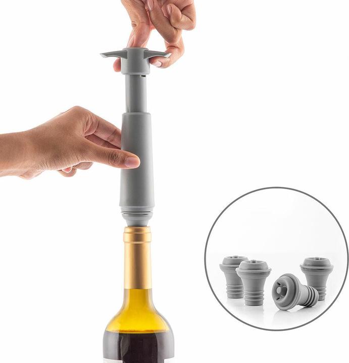 Actual product image InnovaGoods Vacuum pump for wine with 4 corks (Wine pump)