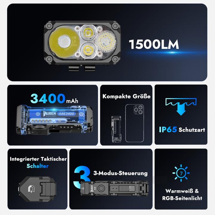 Produktbild Wuben X4 (9.57 cm, 1500 lm)
