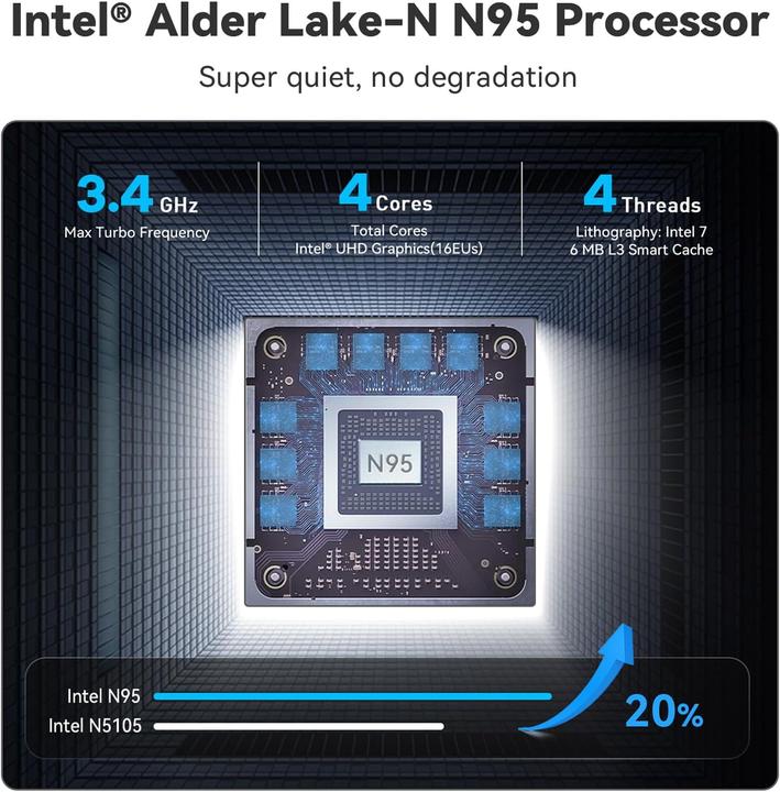 Produktbild Beelink Mini PC Mini S12 mit Intel N95 Prozessor, 12G DDR4 RAM