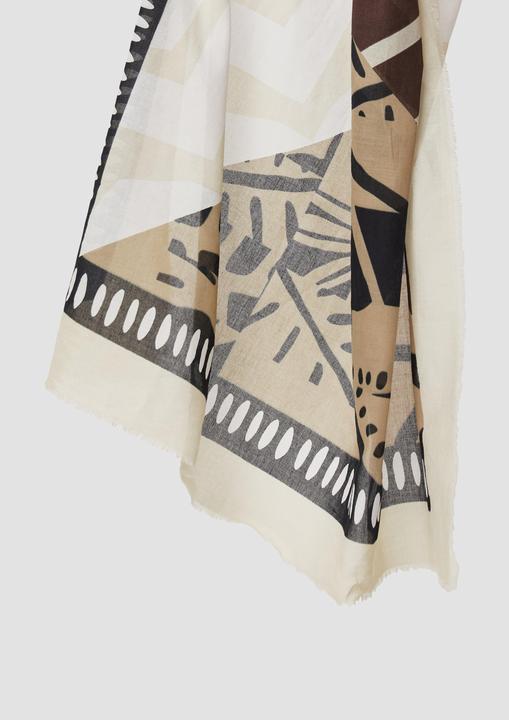 Actual product image S.Oliver Tuch Tuch mit All-over-Print und Fransen