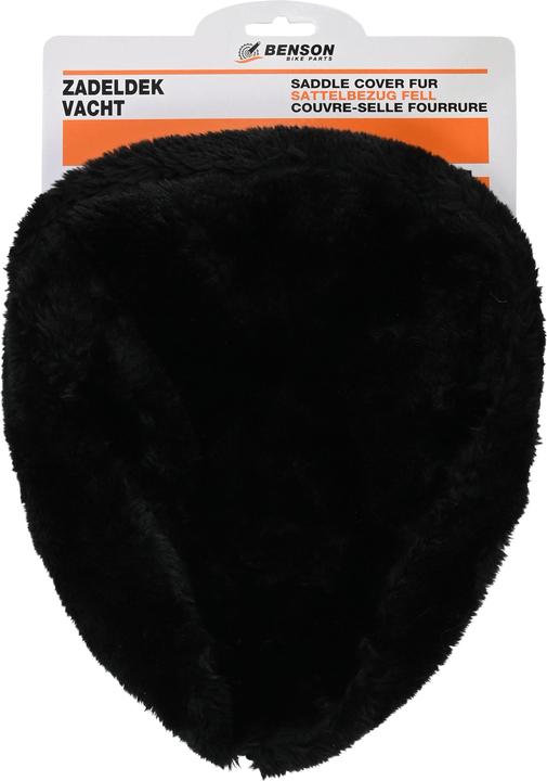 Actual product image Benson Saddle cover fur soft black