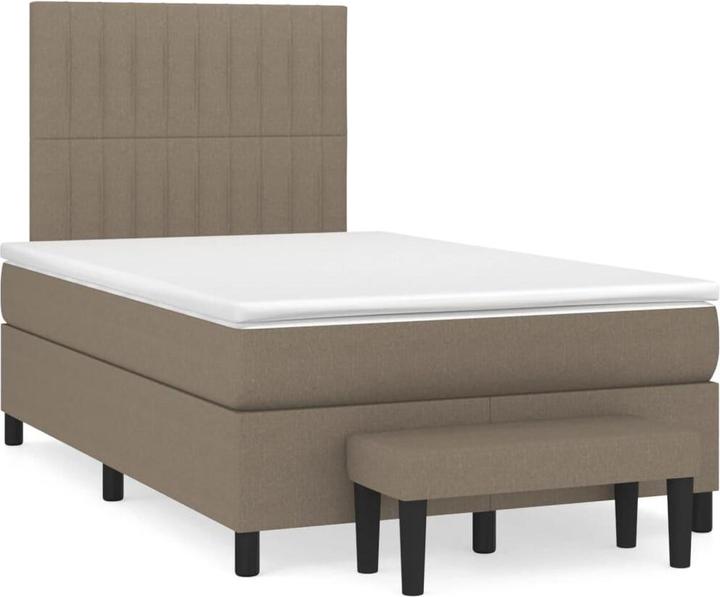 Actual product image vidaXL Bo x spring bed with mattress 120 x 190 cm fabric (120 x 190 cm)