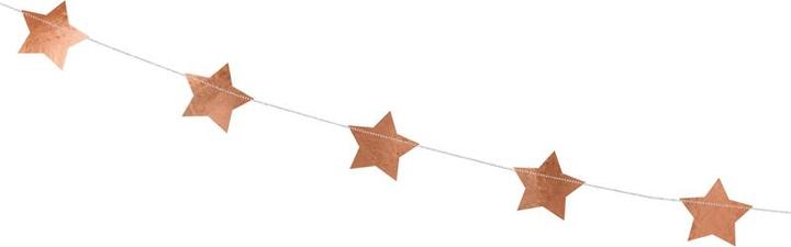 Actual product image Partydeco Rose gold star garland (3.6 m) (1 Piece)