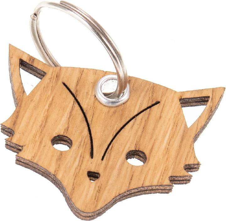 Produktbild La Mia! Schlüsselanhänger - Eiche geölt 5 mm - Fuchs (1 -teilig)