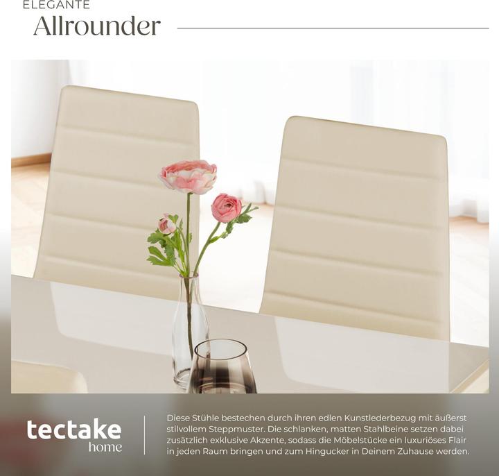 Produktbild tectake 6x Esszimmerstuhl