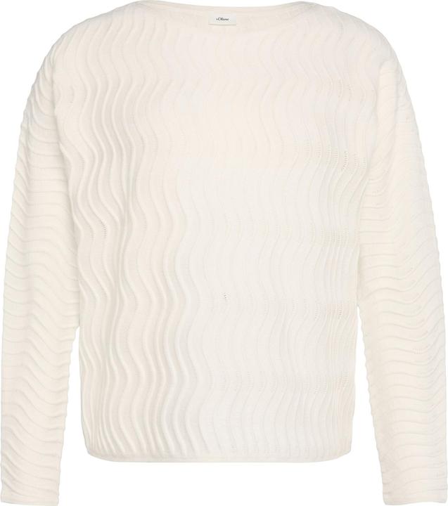 Produktbild s.Oliver Strickpullover Feinstrickpullover mit Wellenstruktur (34)