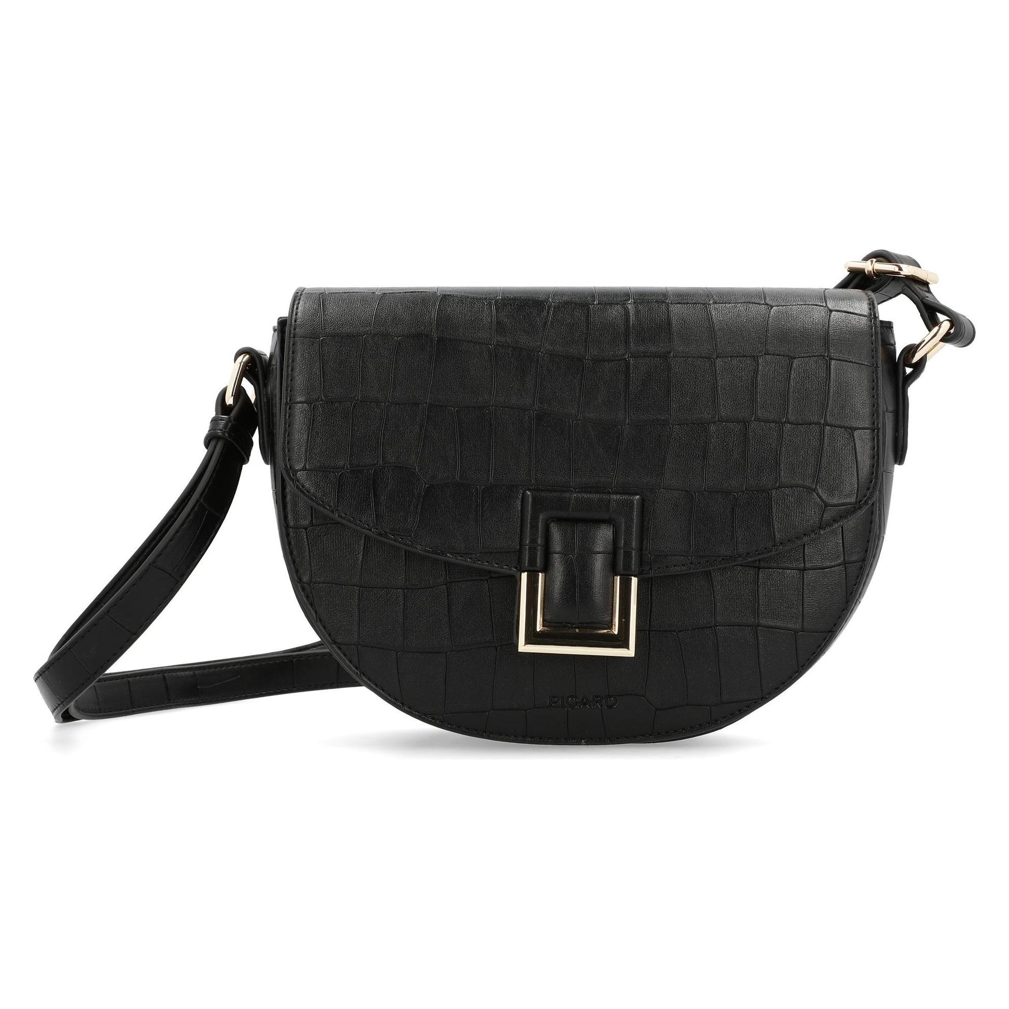 Picard, Damen, Handtasche, Cocco Umhängetasche 23 Cm, Schwarz