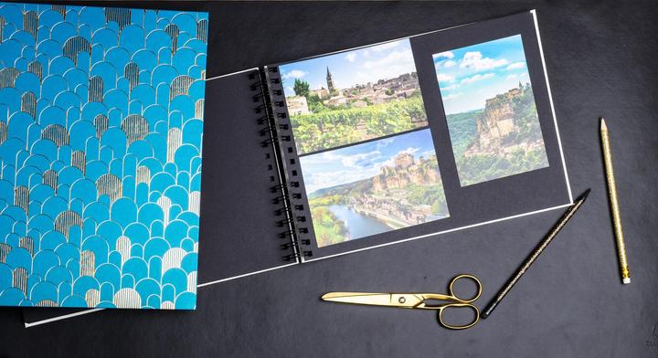 Image du produit Exacompta Album photo à spirales 50 pages noires Néo Déco - Blanc (10 x 15 cm)