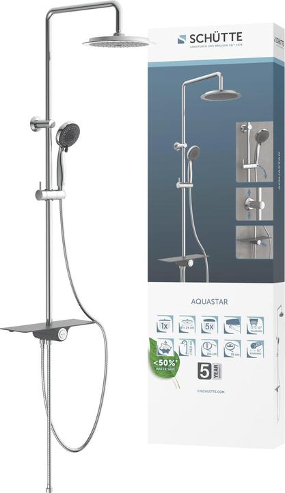 Actual product image Schütte AQUASTAR Überkopf-Brauseset