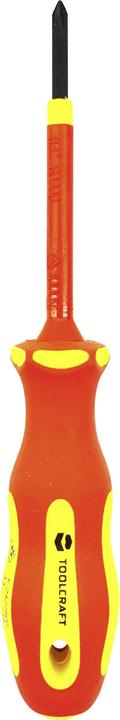 Toolcraft VDE-schroevendraaier Phillips PH0 (Phillipps kruissleuf (PH))