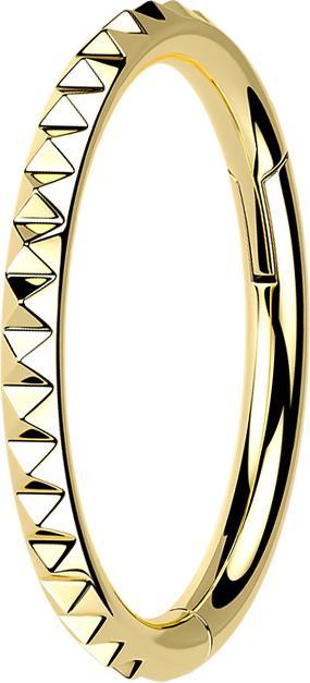 Image du produit Star Piercing Micro anneau segment pliable doré latéral Pyramides (Titane, sans laiton)