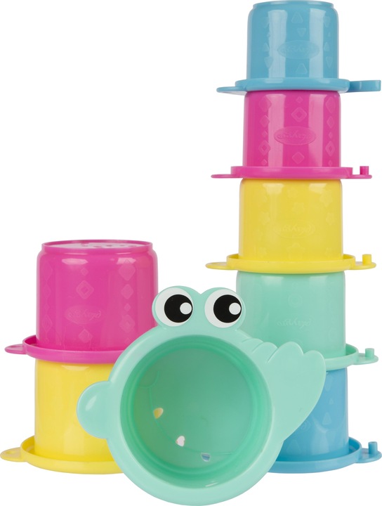 Playgro Stapelbecdher Krokodil -pastellfarben