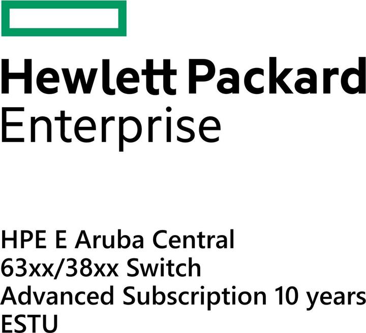Produktbild HPE E Aruba Central, 63xx/38xx Switch, Advanced Subscription, 10 years, E-STU