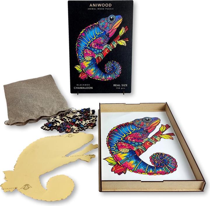Aniwood Motivo Puzzle Camaleonte (M) (150 pezzi)