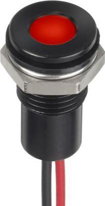 Produktbild RS PRO 8mm flush IP67 sealed black LED, red 24V