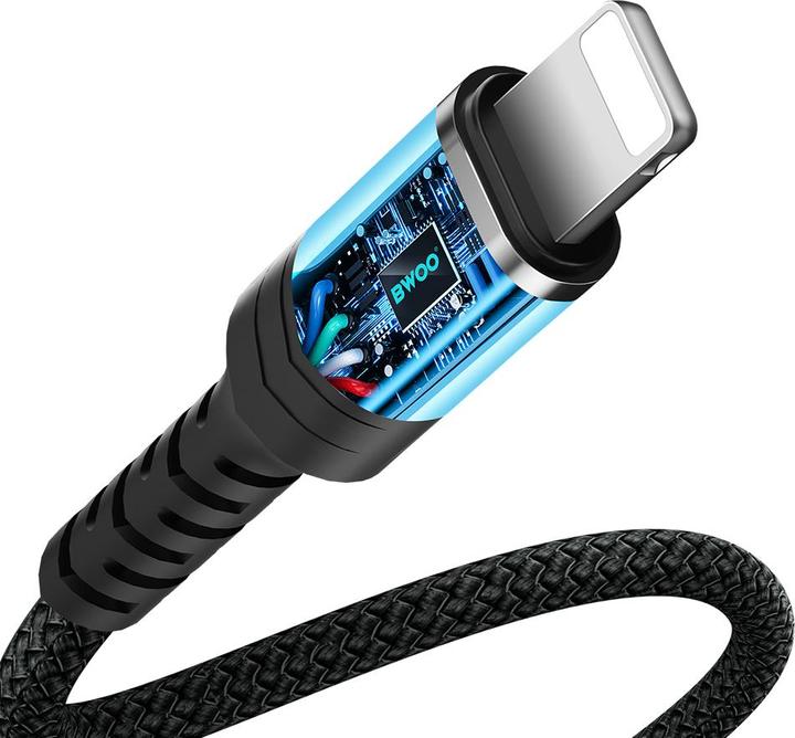 Produktbild Bwoo Audio-Adapterkabel BZ48 aux 3,5 mm auf Lightning schwarz