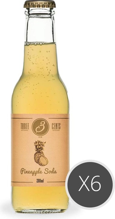 Produktbild Three Cents Pineapple Soda (6 x 20 cl)