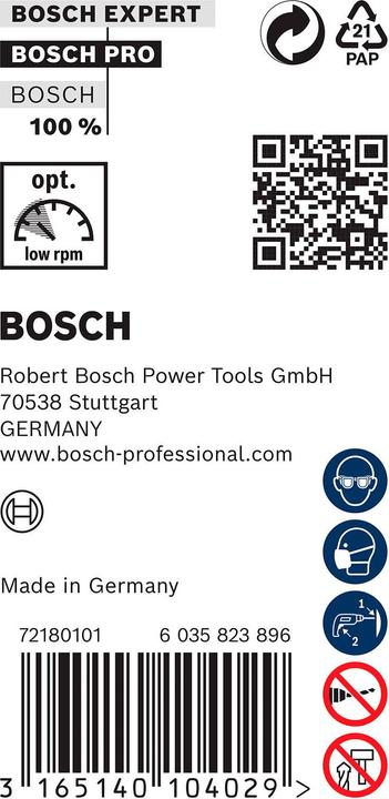 Actual product image Bosch Professional Zubehör PRO Wood HSS installation drill bit, 18 x 100 x 400 mm (18 mm)