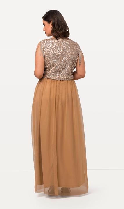 Immagine prodotto Ulla Popken Maxi abito dal taglio smanicato con scollo a V e paillettes (42, 44)