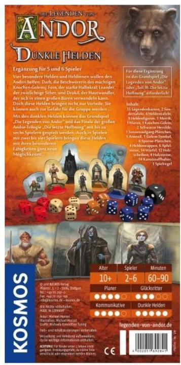 Actual product image Kosmos The Legends of Andor: New Heroes - Addition (German, 2 - 4 Players)
