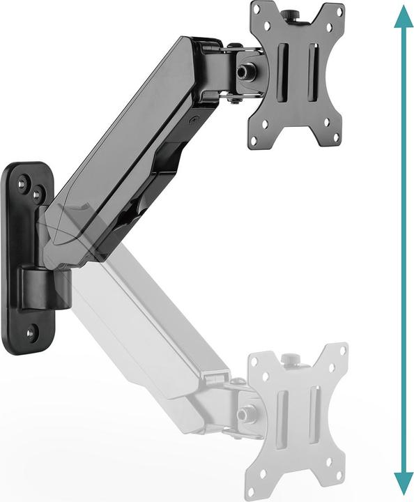 Actual product image Digitus Universal Single Monitor Mount with Gas Spring, Wall Mount (Wall, 32", 8 kg)
